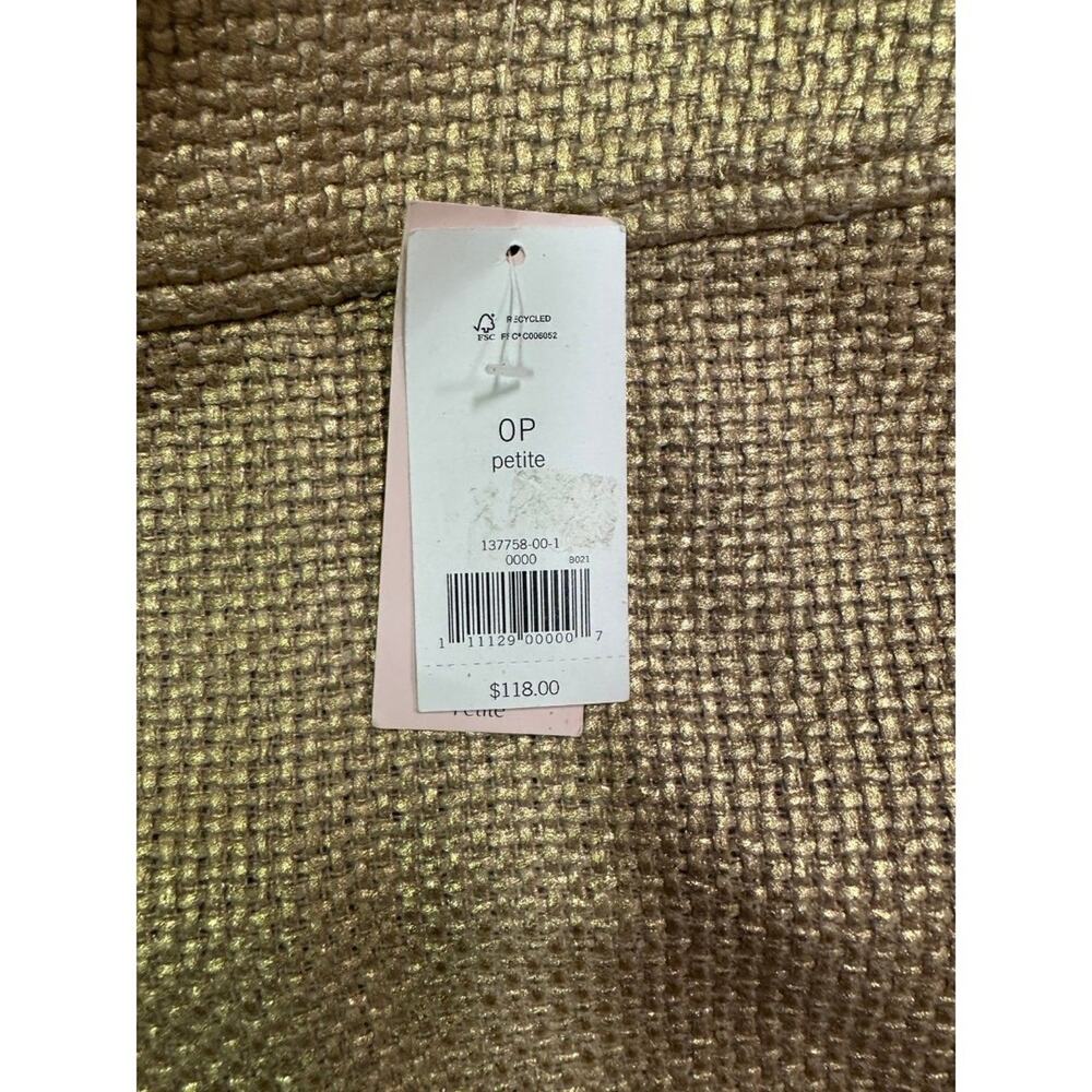 Banana Republic Metallic Gold Tweed Skirt NEW with Tags - Picture 3 of 5